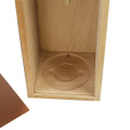 DS wholesale Solid Wooden Wine Box Unfinished Oak Wood Wine Box Sliding Lid Wine Box